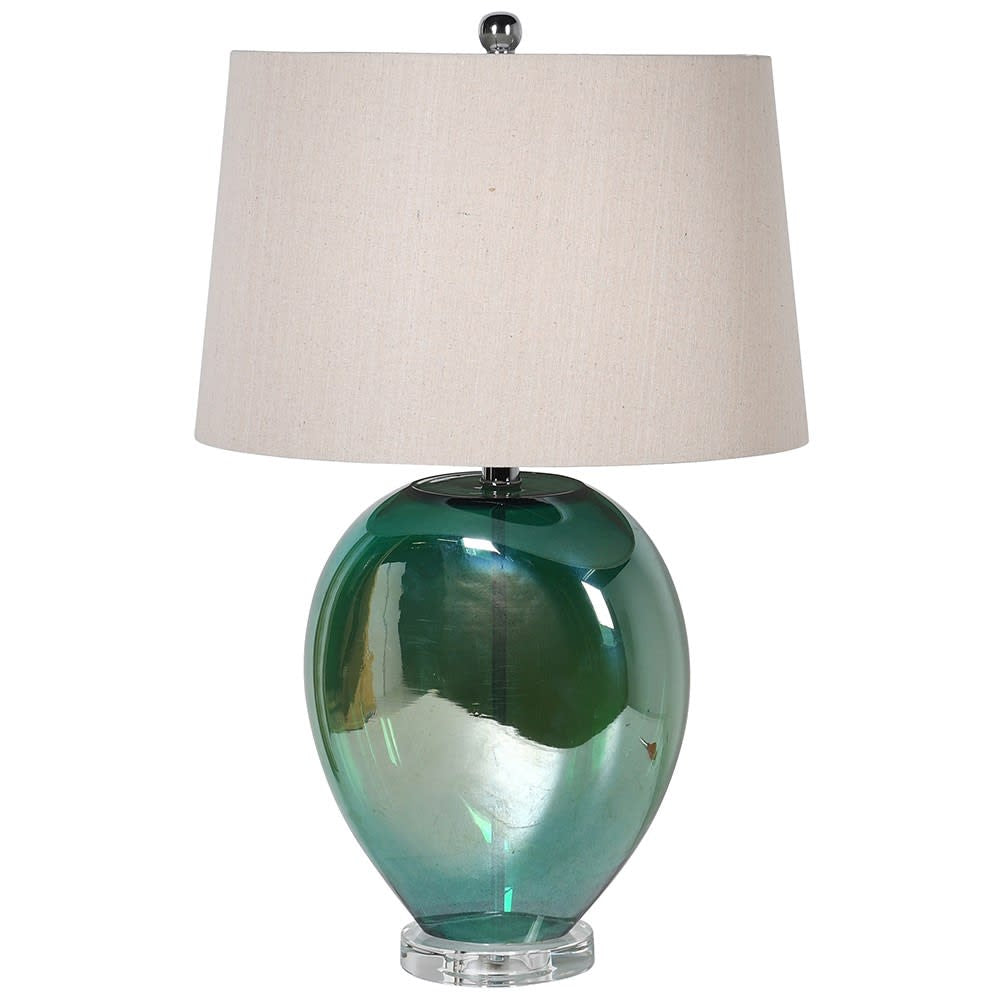 Blue green shop glass lamp