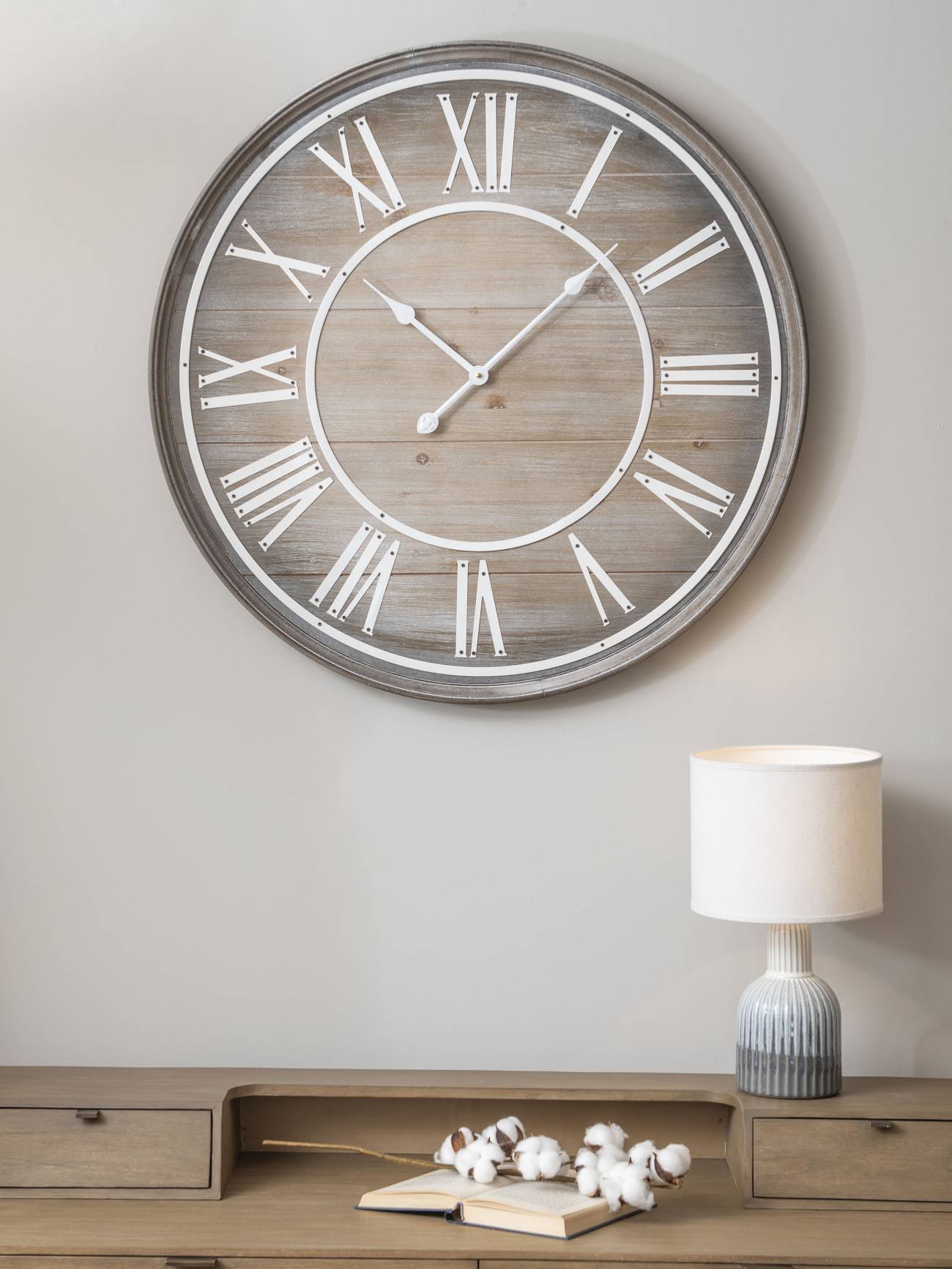 Iconic Hemsby Bleach Wooden Wall Clock