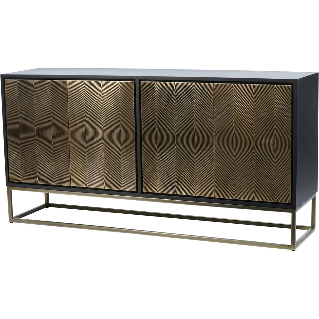 Brass Embossed 4 Door Sideboard