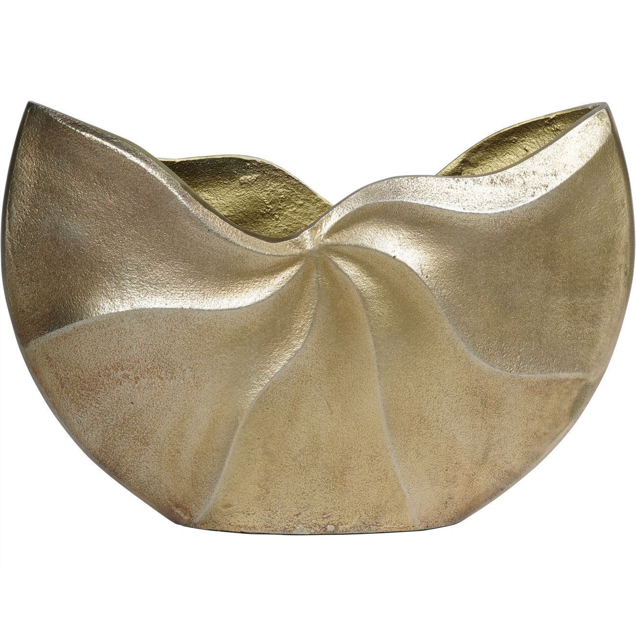 Cast Aluminium Swirl Texture Vase 37x26cm