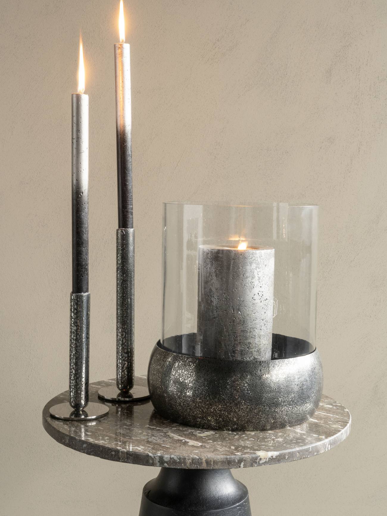 Dusky Finish Large Candle Holder 23cm