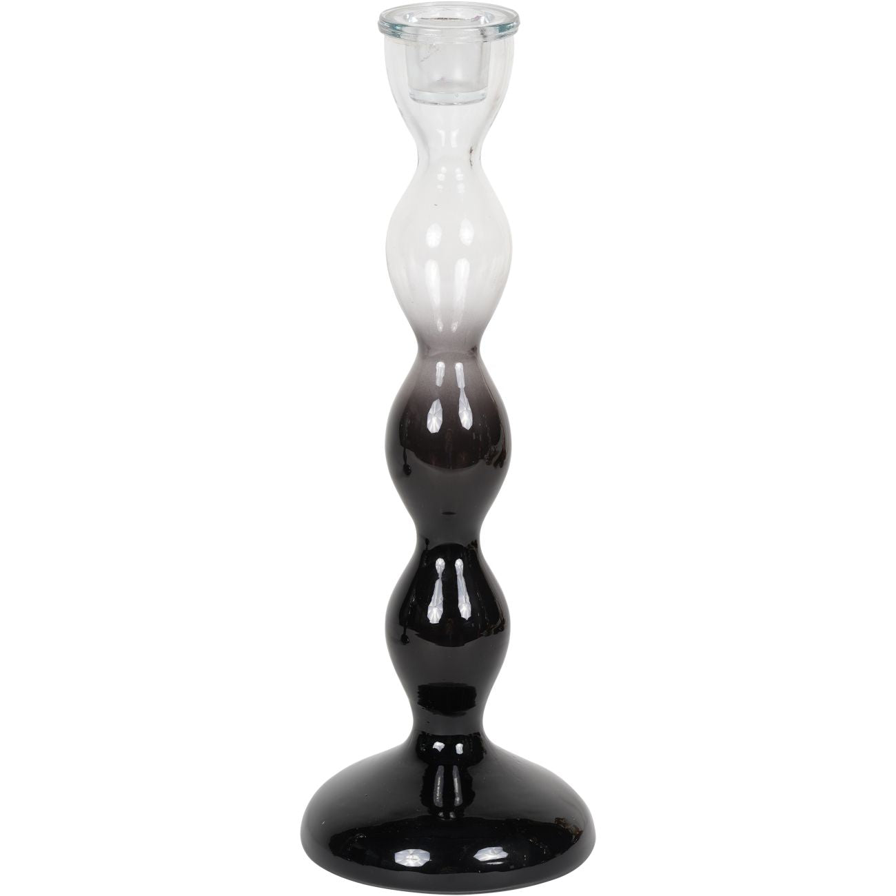 Bobble Candlestick Midnight Black Ombre Large 32cm