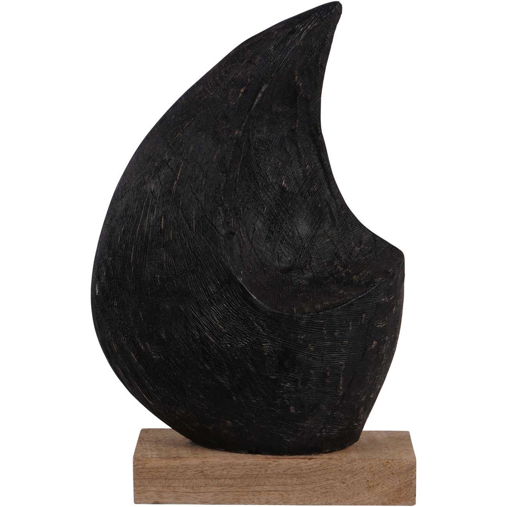 Hand Carved Solid Wood Sculpture Black