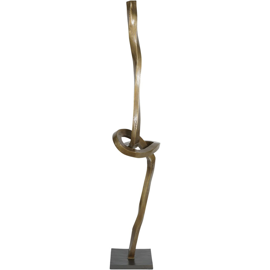 Charlie Textured Brass Aluminium Abstract Sculpture