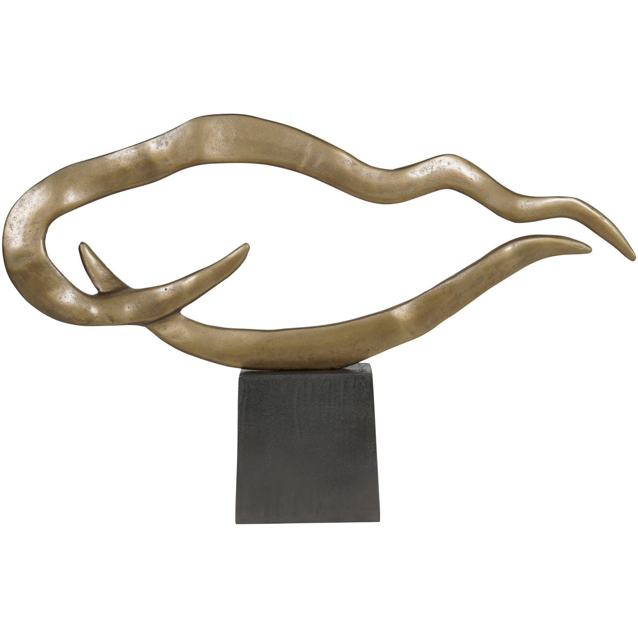 Isla Small Textured Brass Aluminium Abstract Sculpture