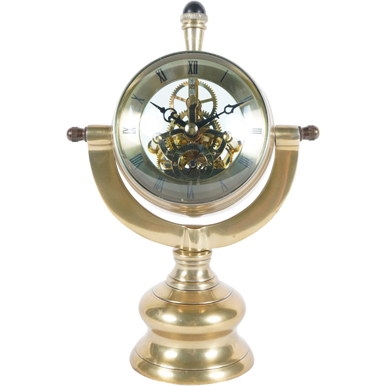 Columbia Antique Brass Finish Mantle Clock