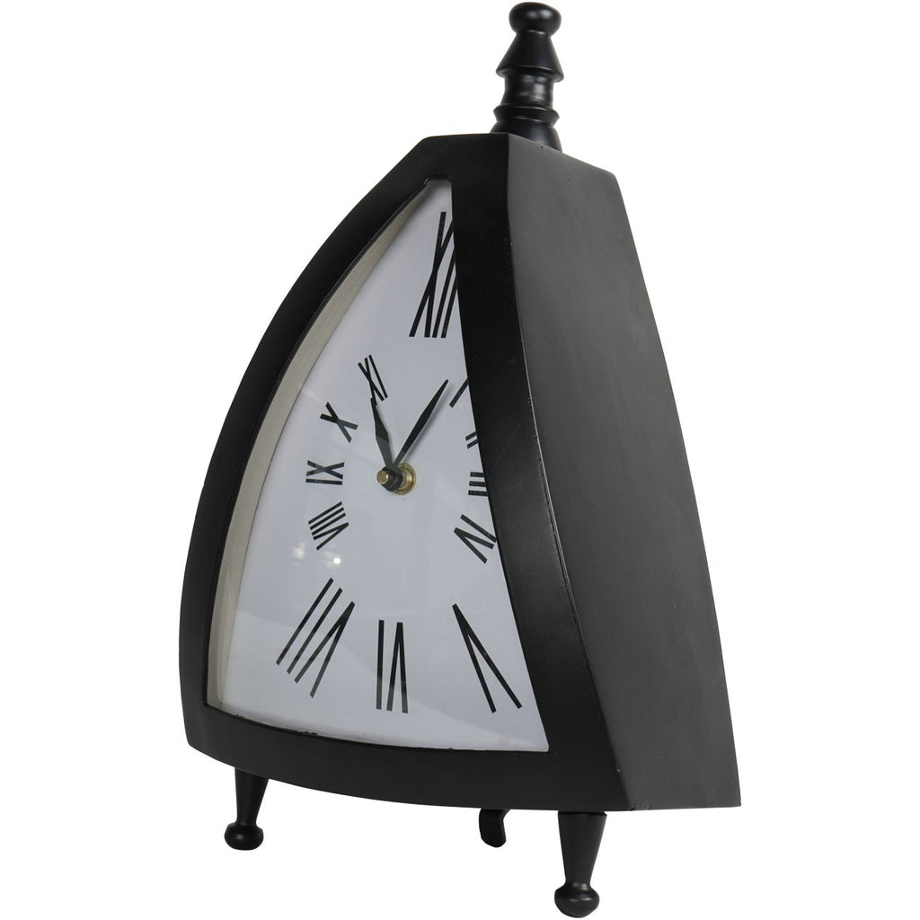 Pyramid Mantel Clock Black