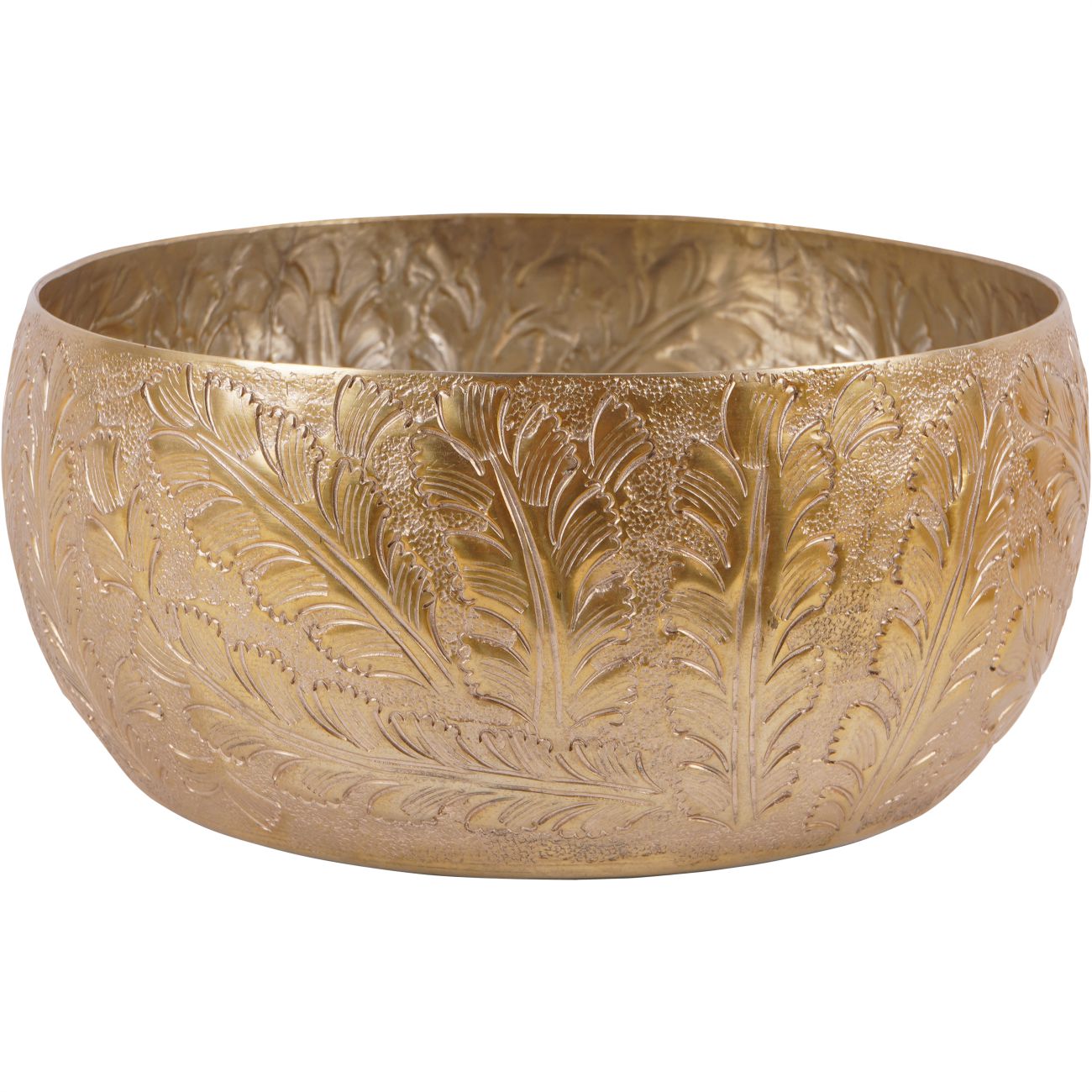 Laura Ashley Winspear Gold Leaf Embossed Round Convex Bowl Small