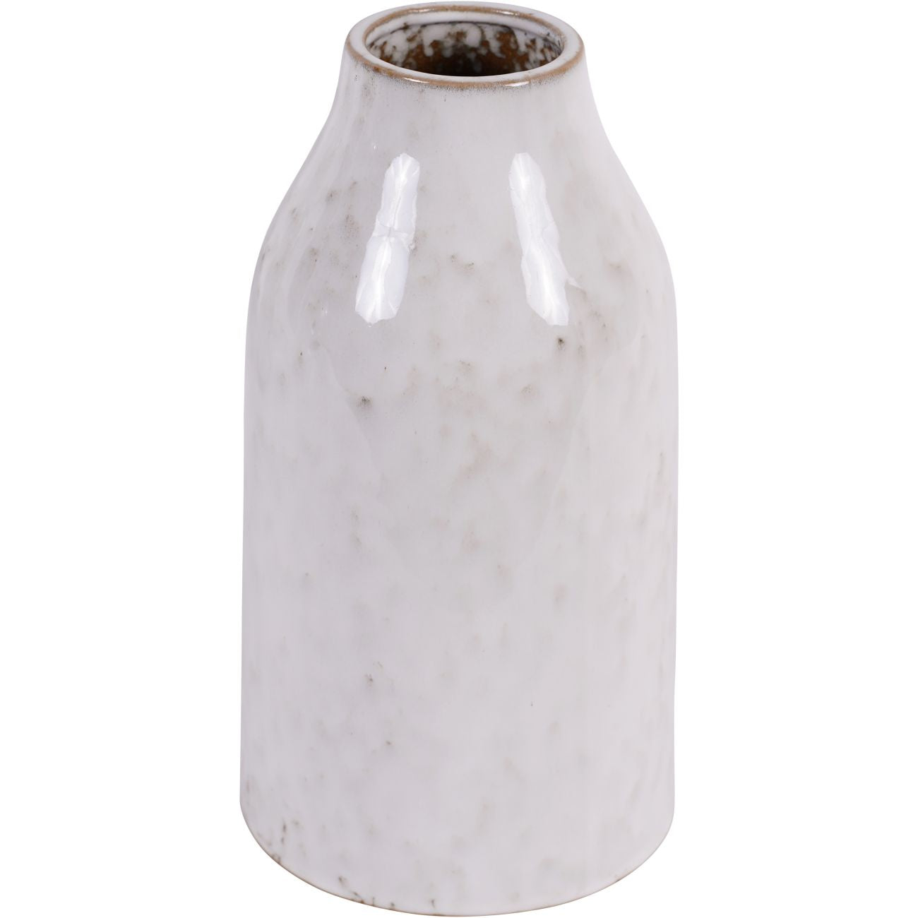 Laura Ashley White Lowick Stoneware Vase Medium