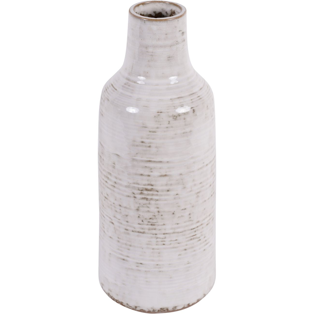 Laura Ashley White Lowick Stoneware Vase Large