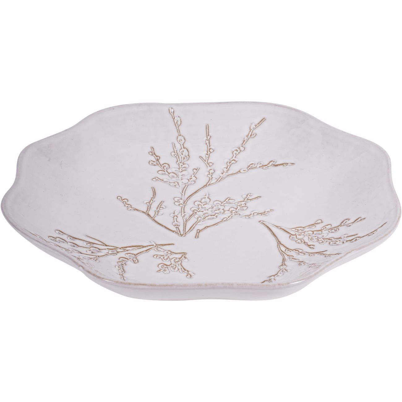 Laura Ashley White Pussywillow Stoneware Bowl