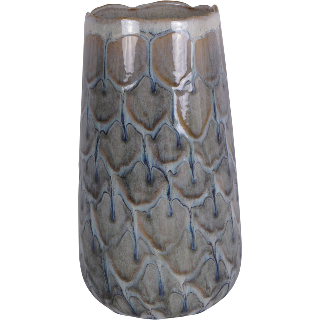 Armadillo Azure Ceramic Vase