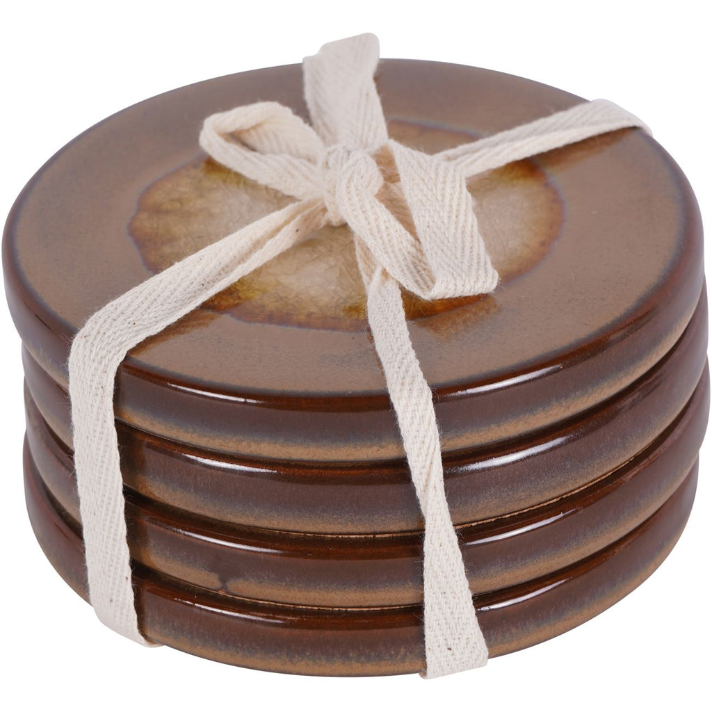 Reactive Glazed Medway Ochre Coasters