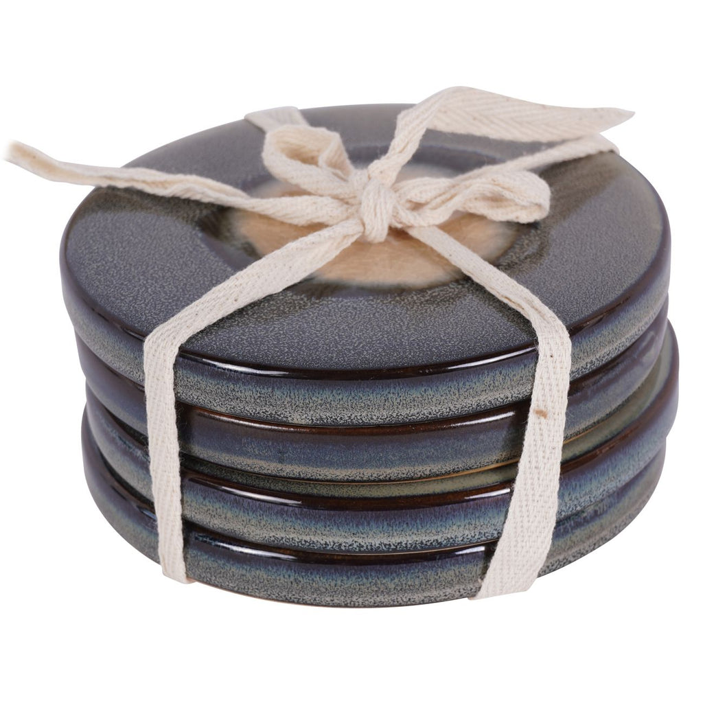 Reactive Glazed Medway Blue Coasters