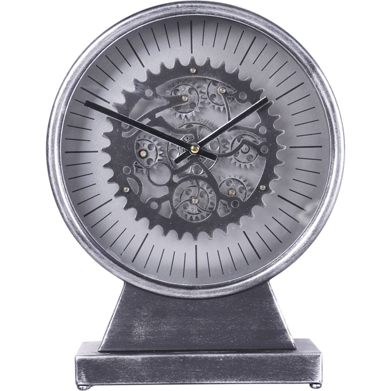 Palladium Mantel Clock Black & Nickel