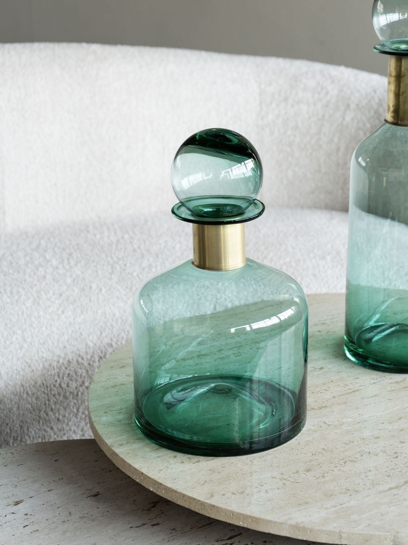 Jorum Collection Glass Bottle with Brass