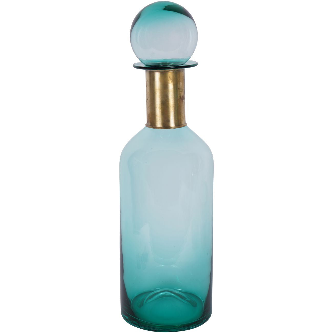 Jorum Collection Glass Bottle with Brass - Tall