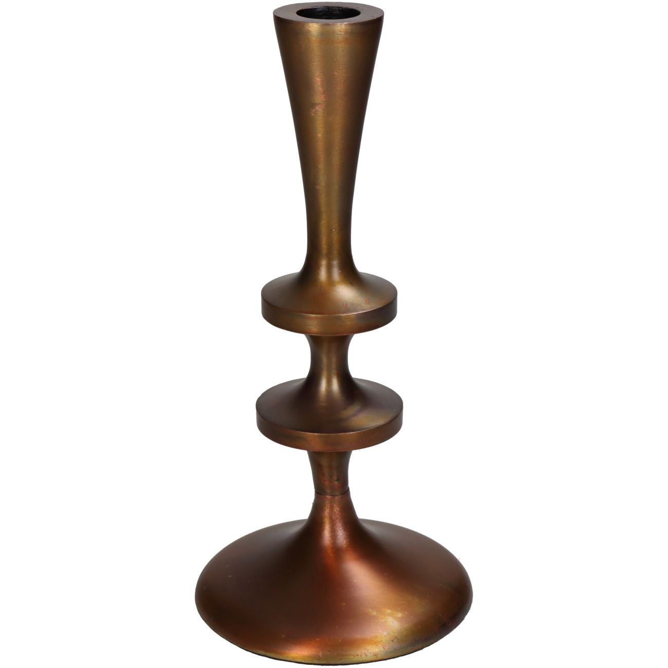 Copper Effect Candle Stick 23cm