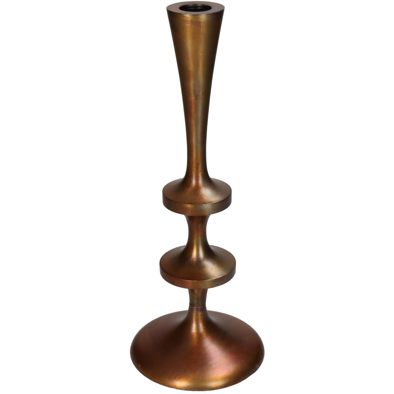 Copper Effect Candle Stick 27cm