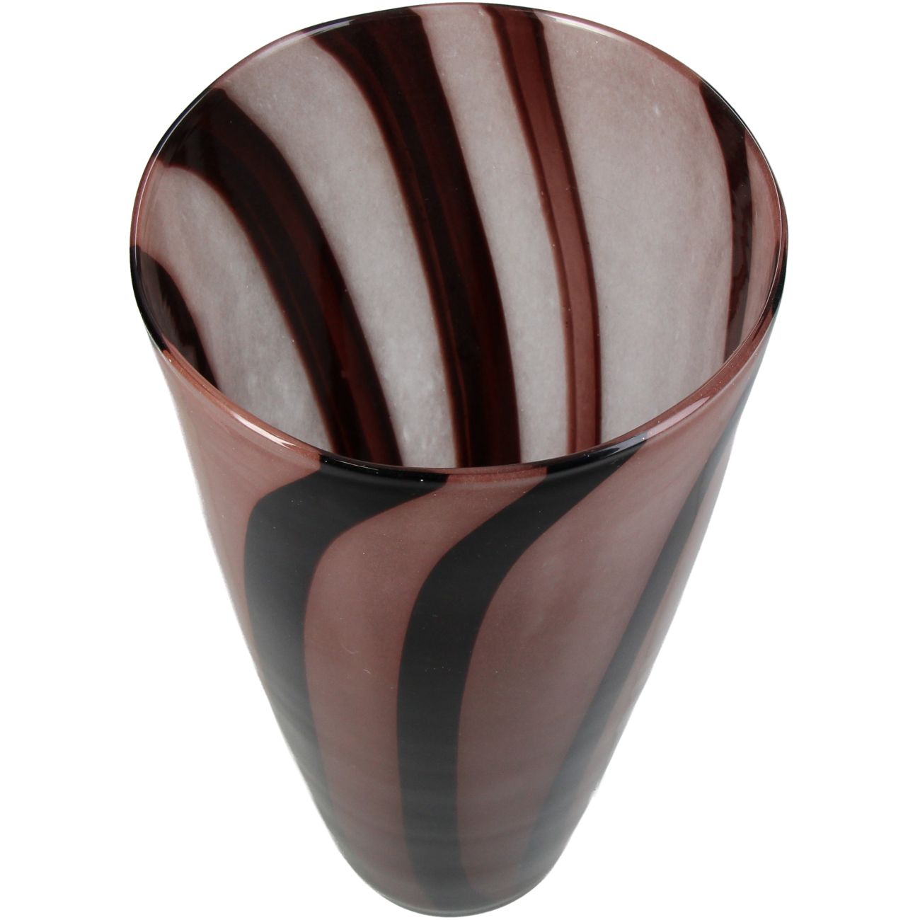 Glass Humbug Vase 16cm