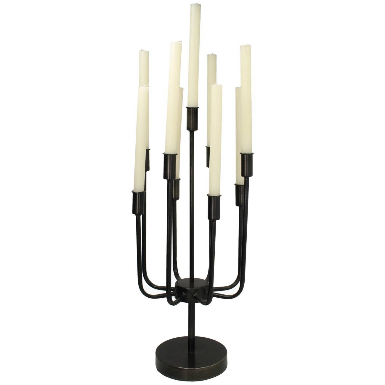 Rustic Black 9 Candle Candelabra