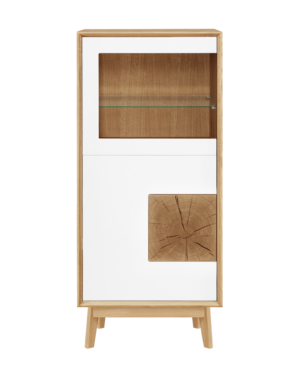 Manhattan Slim Low Display Cabinet 2 Door