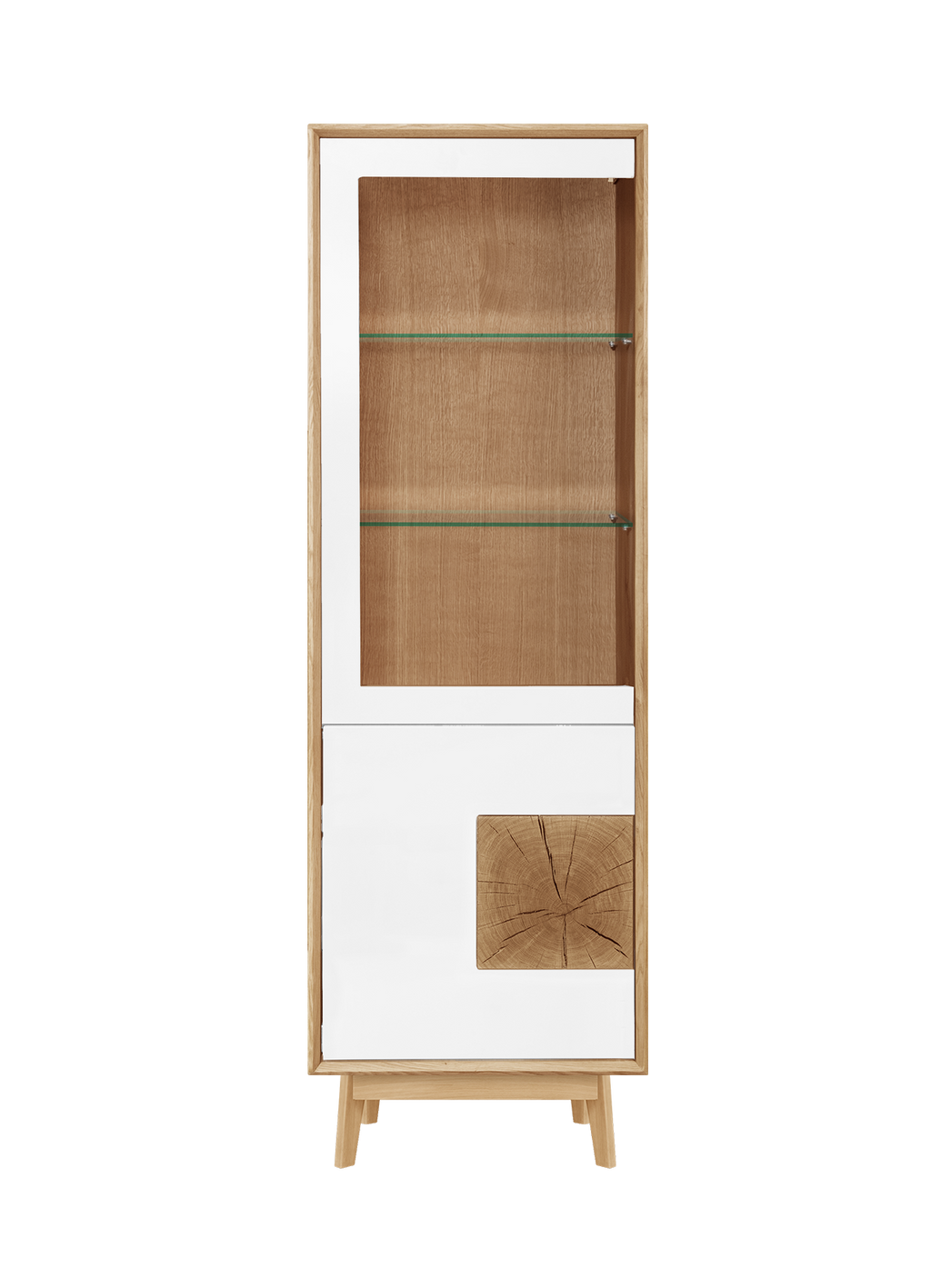 Manhattan Slim Tall Display Cabinet 2 Door