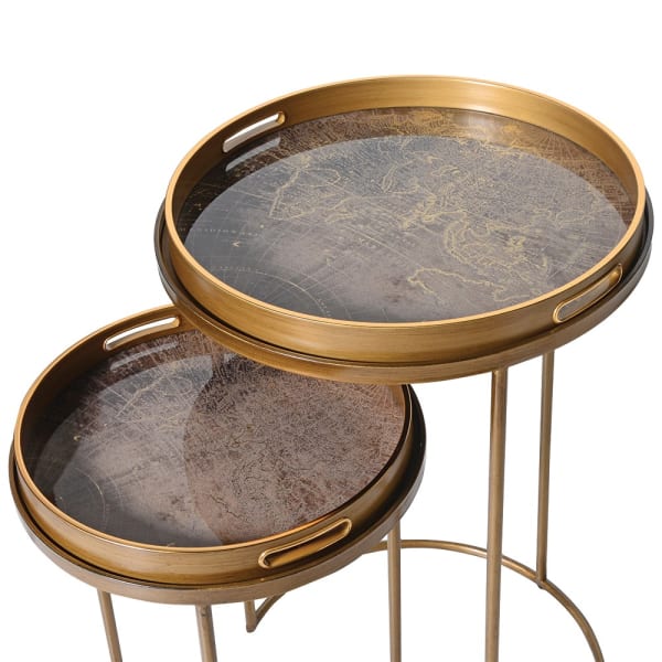 Set of 2 Map Nesting Tables