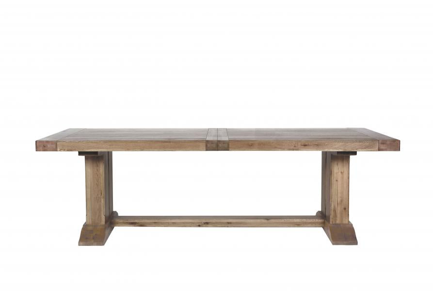 Keswick Oak Grand Extending Dining Table - Grey Oiled