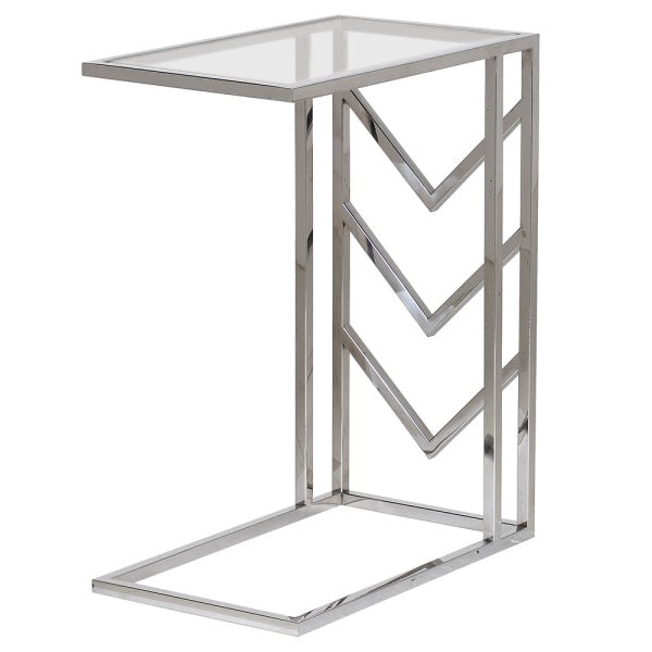 Argento Chevron Sofa Table