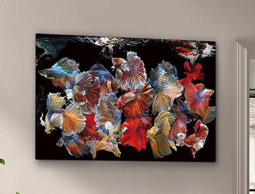 Peces Siam Glass Wall Art