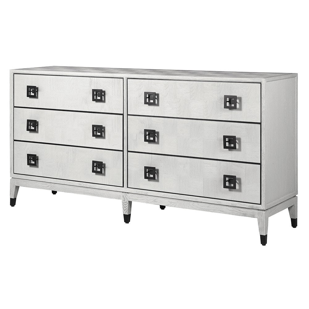 White Cliveden 6 Drawer Chest