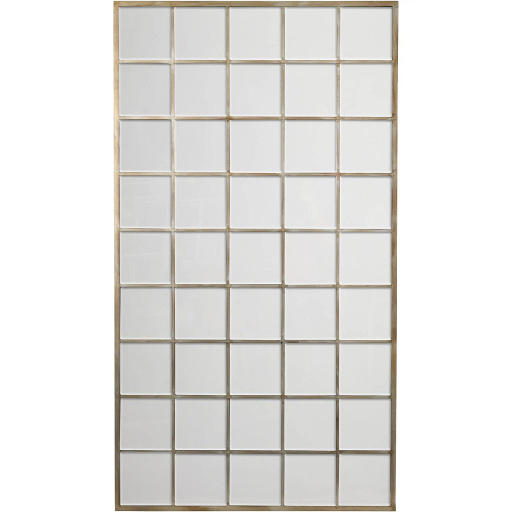 Squares Large Window Mirror - Gold