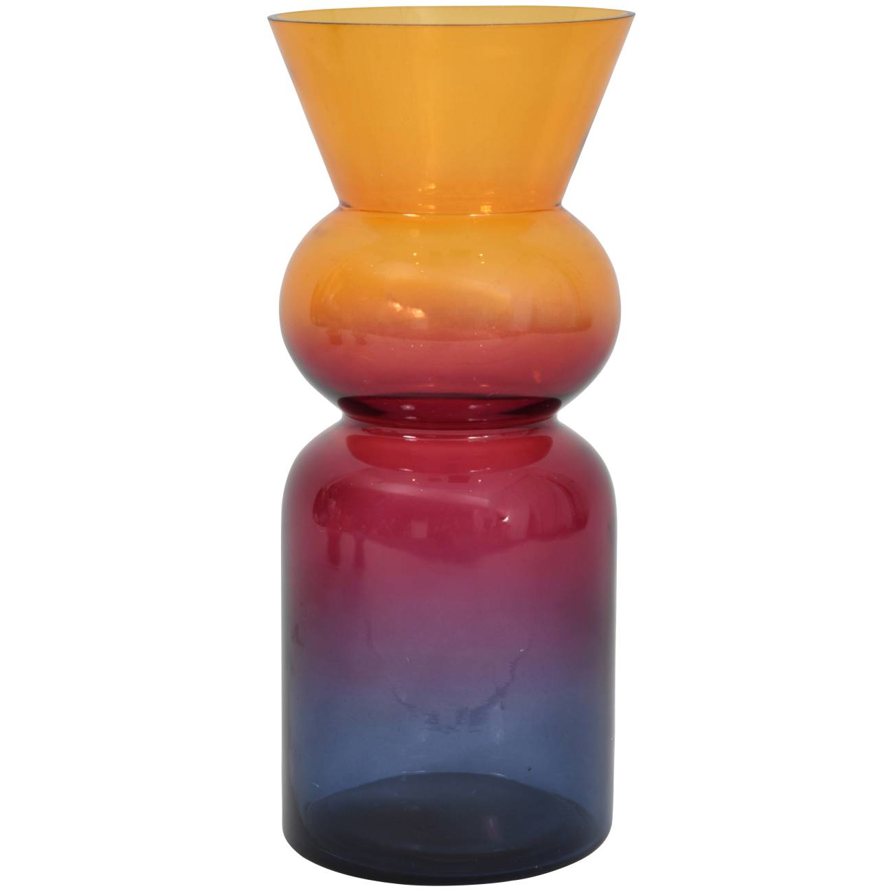 Elise Tropical Sunset Ombre Glass Vase