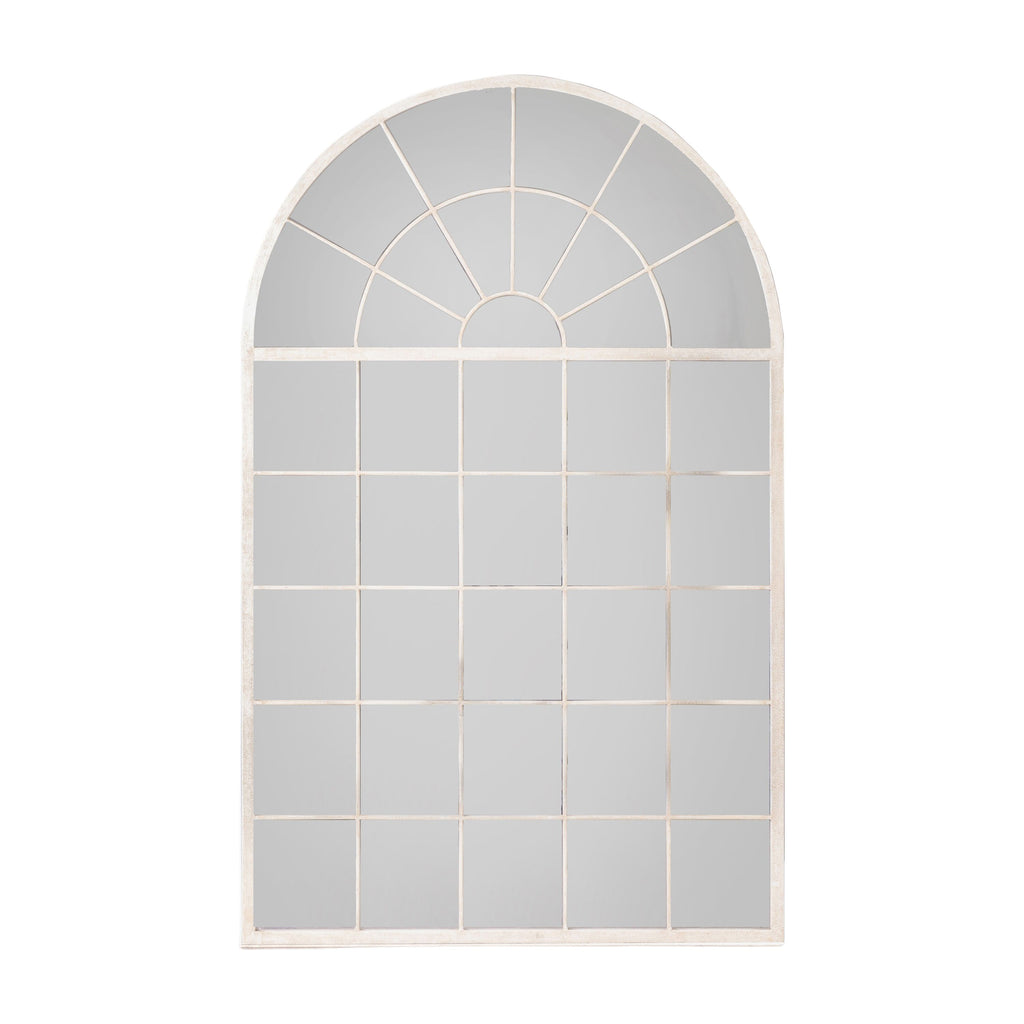 Iron Arched Leaner Mirror White - Pavilion Interiors