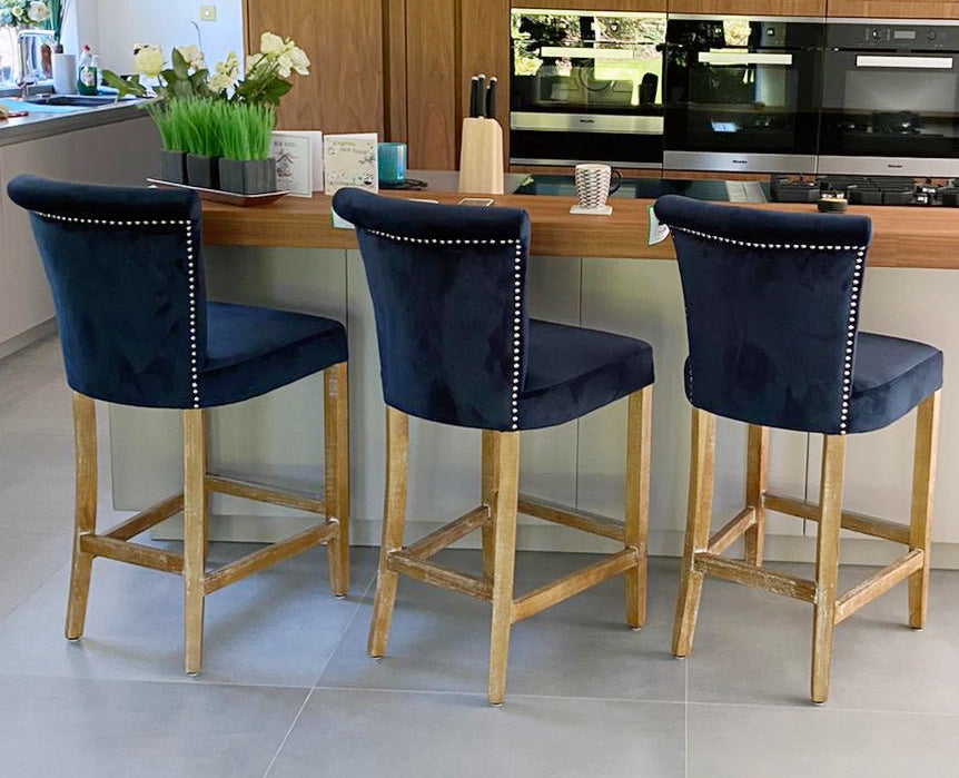 Navy discount kitchen stools