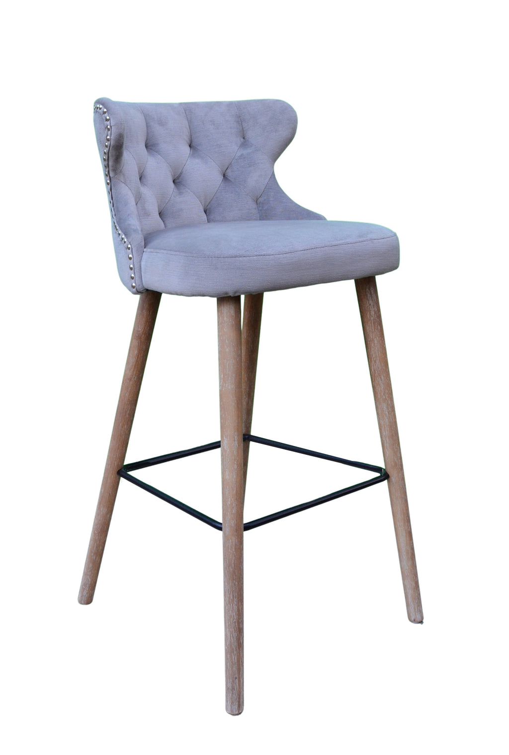 Pavilion Curved Button Bar Stool - Pavilion Interiors