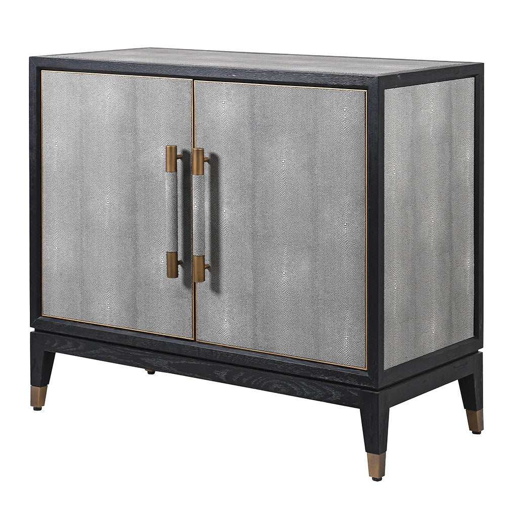 Tokyo Oak & Shagreen 2 Door Cabinet