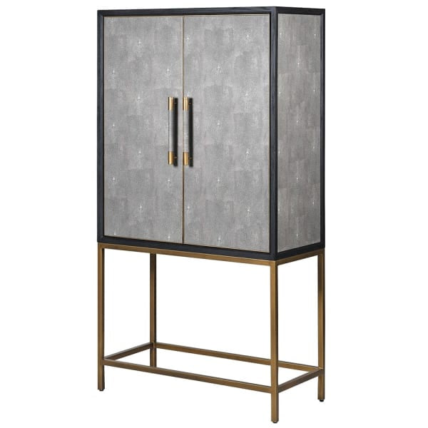 Tokyo Oak & Shagreen Drinks Cabinet